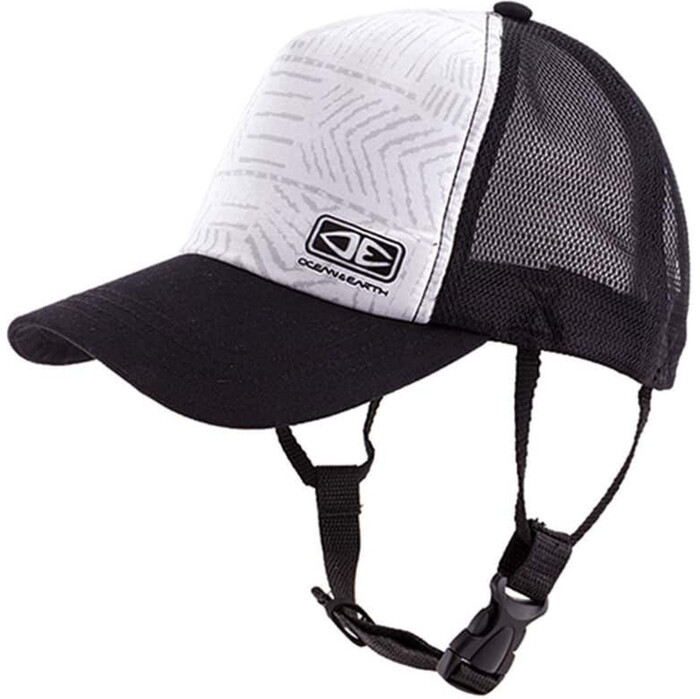 2024 Ocean and Earth Deserts Mesh Trucker Surf Cap OESMHA05 - White Marle